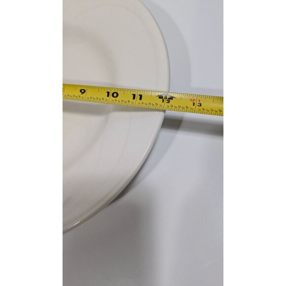 Syracuse Cascade Flint White Ceramic Pasta Dinner Plate 12 inch - Picture 5 of 9